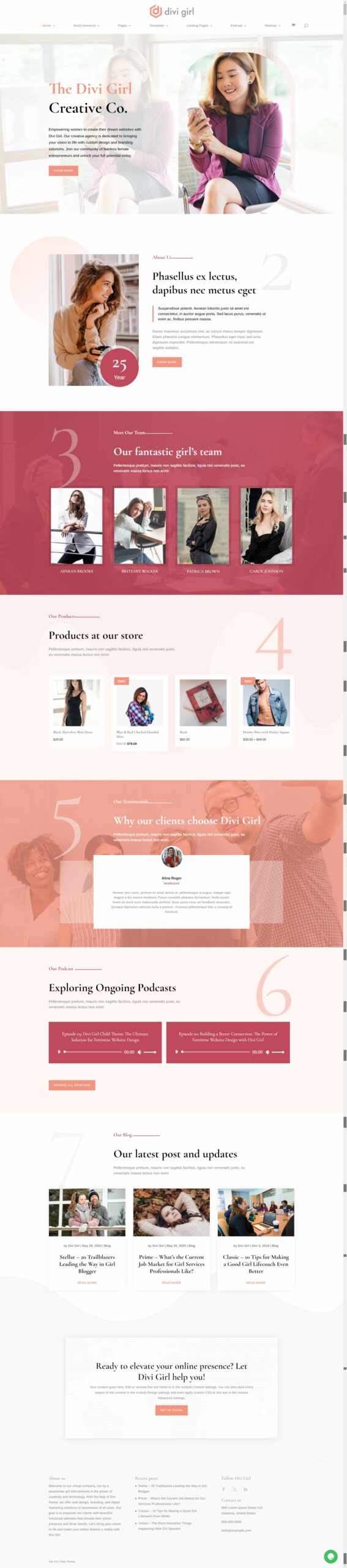 DIVI Girl Child Theme - The Clever Robot Inc.