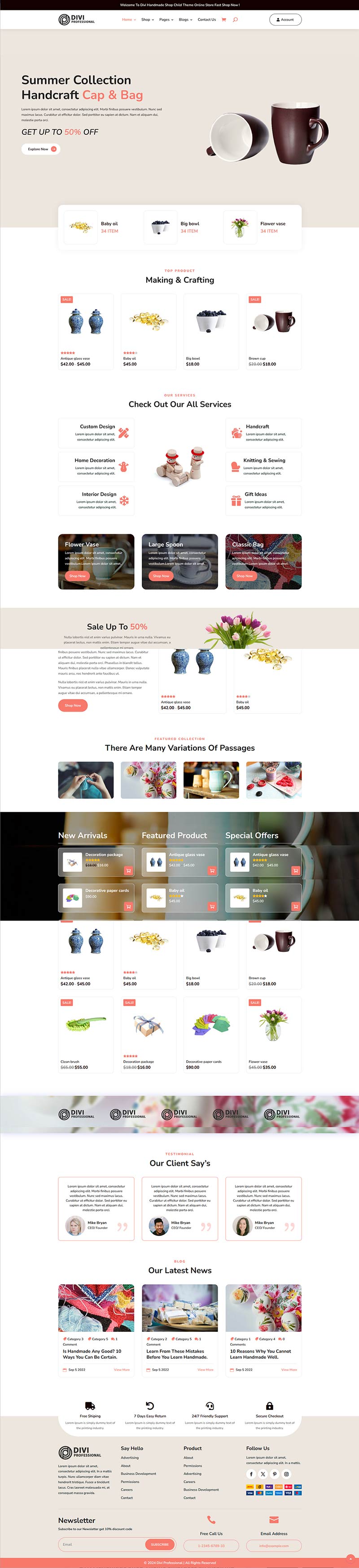 DP Handmade Shop Woocommerce Theme - The Clever Robot Inc.