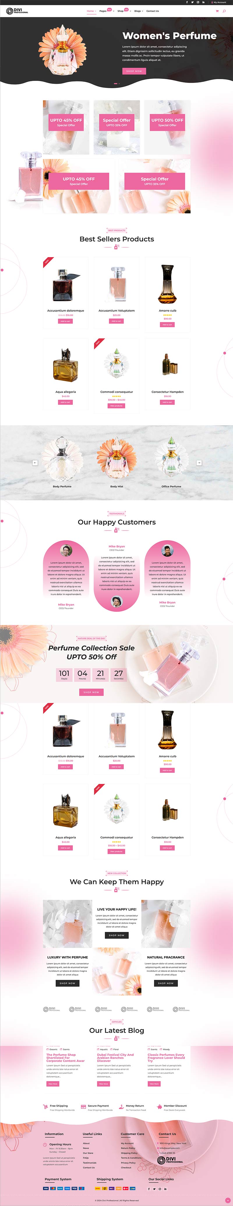 DP Perfume Shop eCommerce Theme - The Clever Robot Inc.