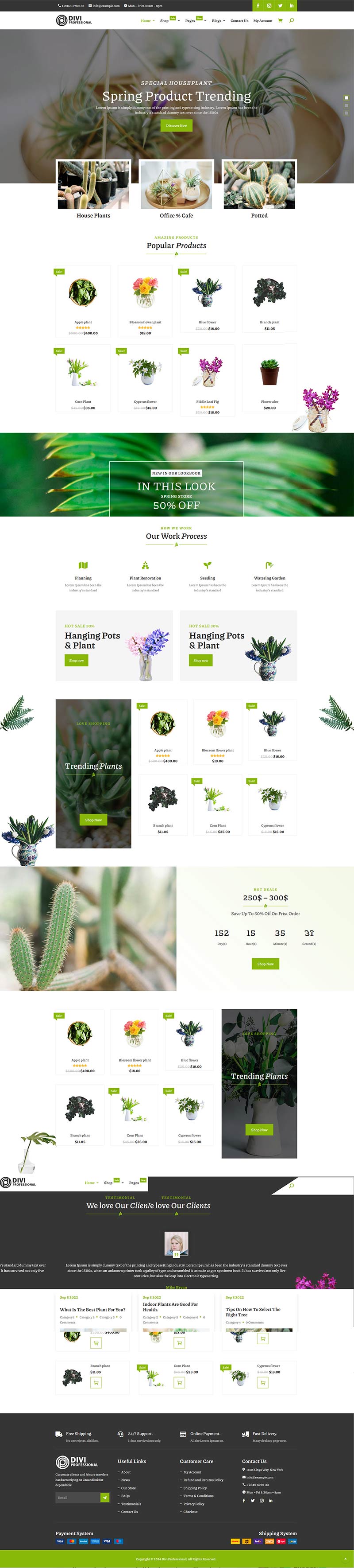 DP Plants Shop eCommerce Theme - The Clever Robot Inc.