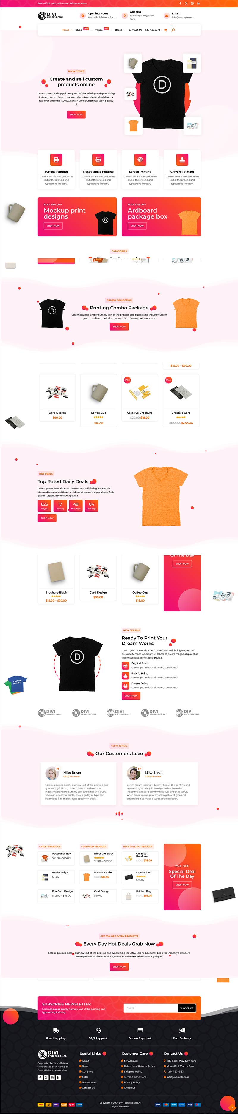 DP Print Shop eCommerce Theme - The Clever Robot Inc.