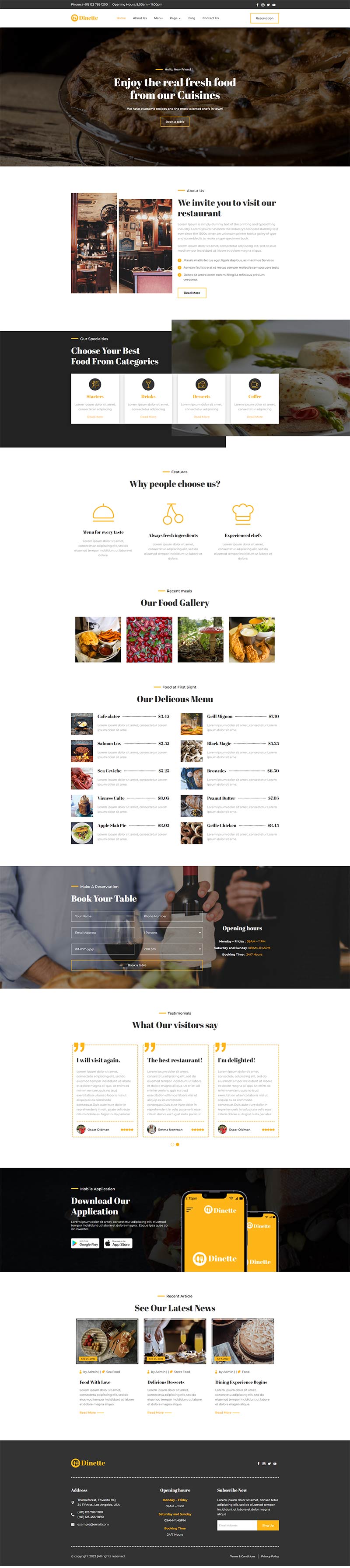 Dinette - Restaurant Theme - The Clever Robot Inc.