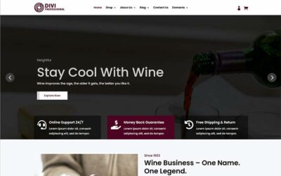 Divi Wine Shop & Vineyard eCommerce Theme