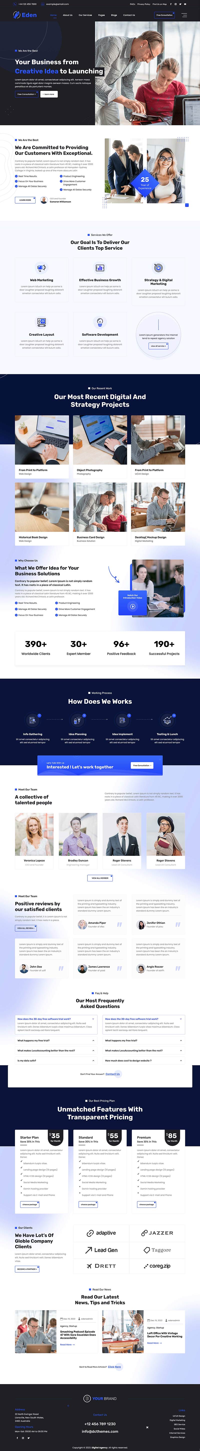 Eden - Startup Business Theme - The Clever Robot Inc.