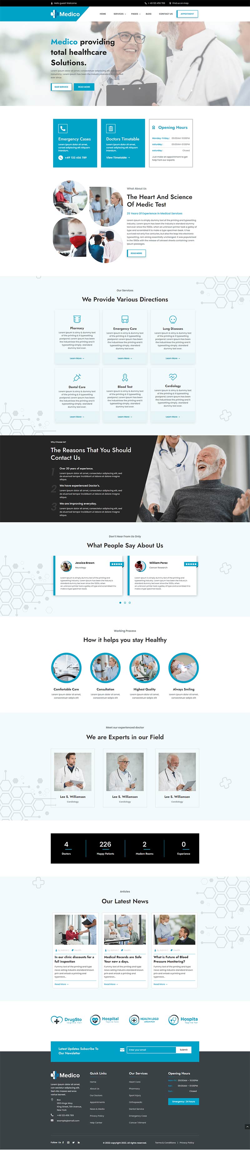 Medico - Medical & Health Theme - The Clever Robot Inc.