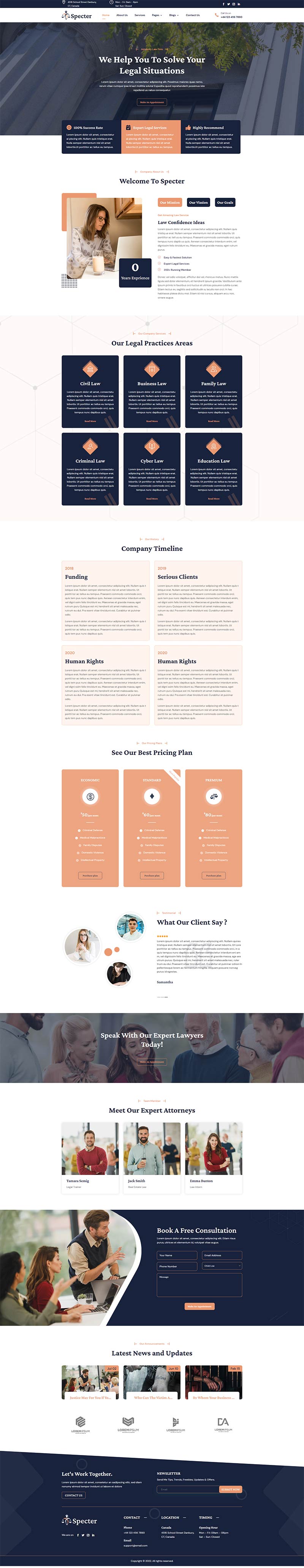 Specter – Law Divi Child Theme - The Clever Robot Inc.