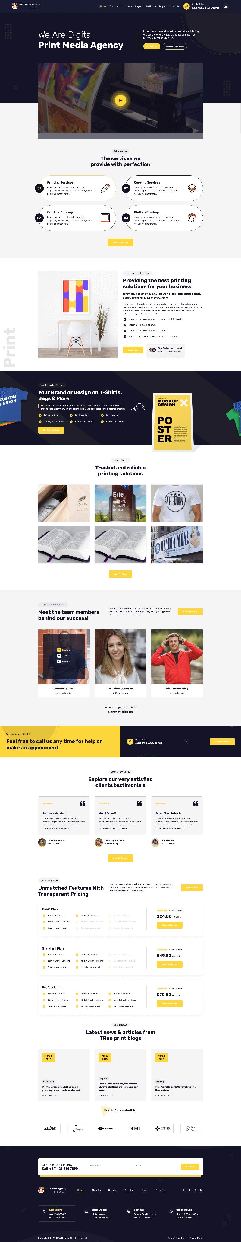 TROO Printing Agency Theme - The Clever Robot Inc.