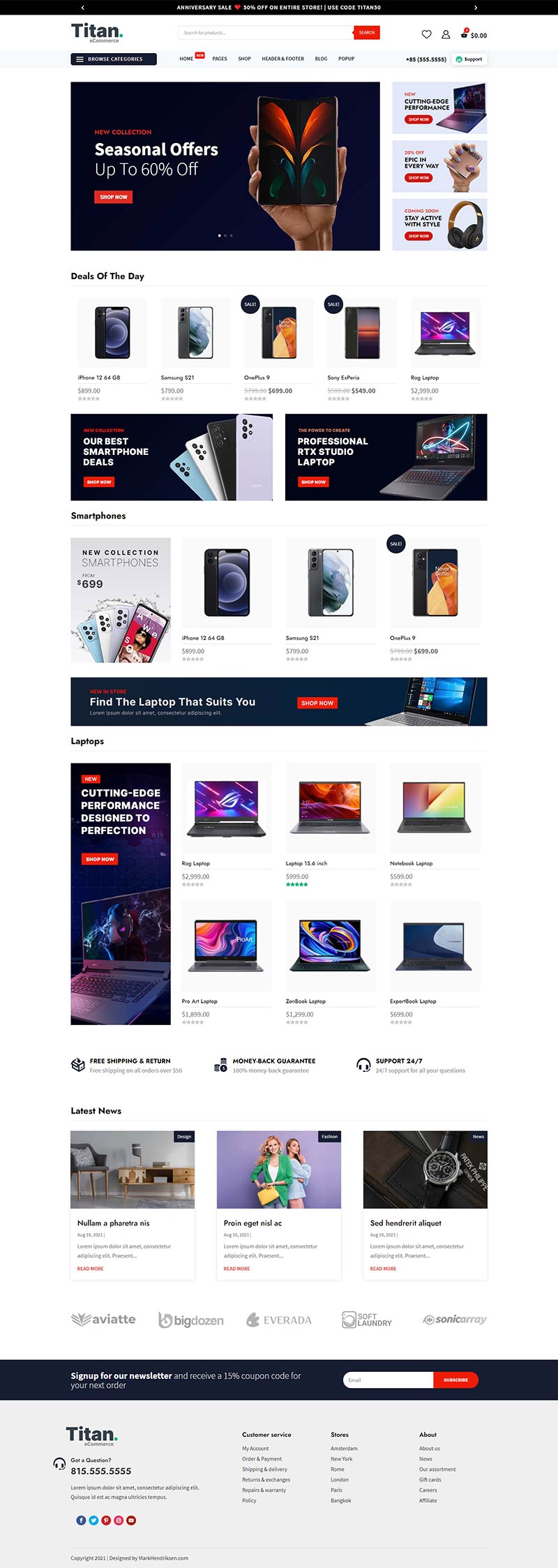 Titan eCommerce Theme - The Clever Robot Inc.